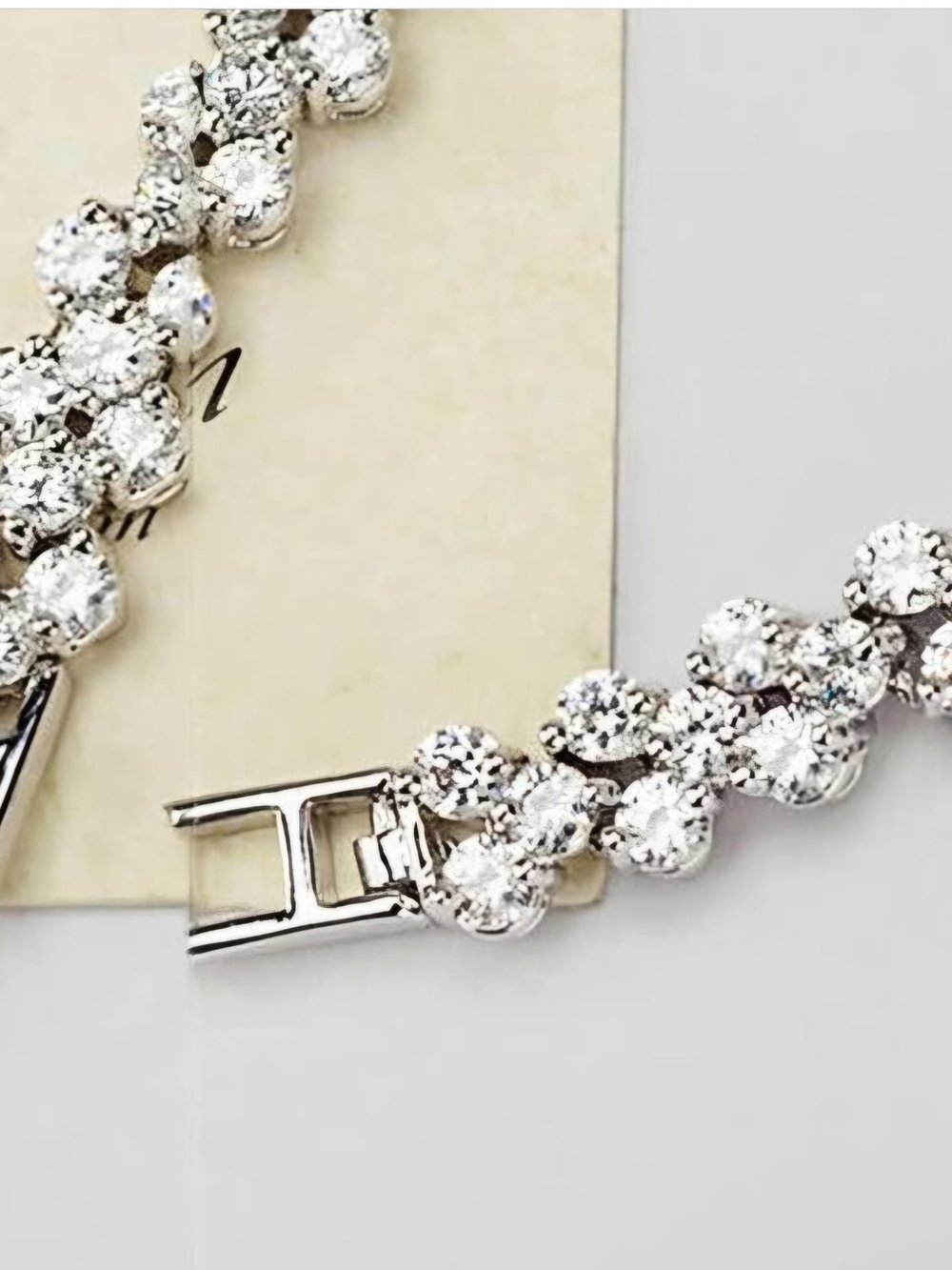 925 Silver And Crystal Tennis Bracelet - Sparkling White Stones